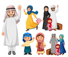 Sticker - Arabic people with family