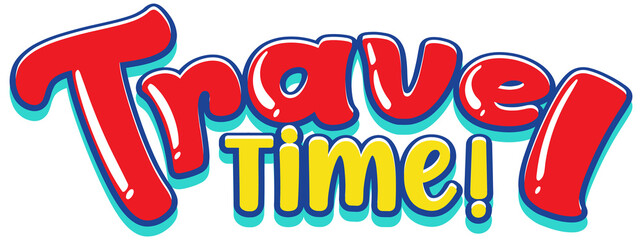 Sticker - Travel Time typography design