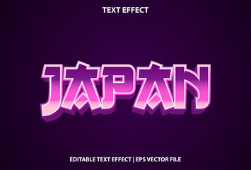 Wall Mural - japanese text effect with purple color gradient for promotion.