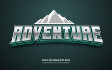 Adventure 3D Editable Text Style Effect	