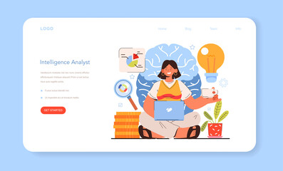Poster - Diverse women in AI and STEM web banner or landing page. Female character