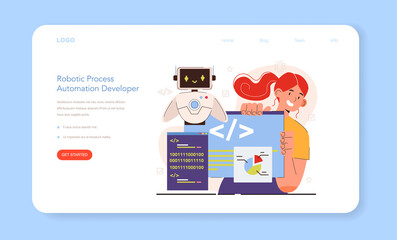 Poster - Diverse women in AI and STEM web banner or landing page.