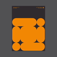 Aufkleber - swiss poster design graphics made with helvetica typography aesthetics and geometric forms