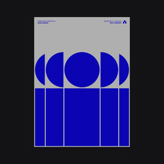 Aufkleber - swiss poster design graphics made with helvetica typography aesthetics and geometric forms