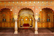 Throne room in Lalgarh Palace, Bikaner, Rajasthan, India, Asia