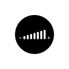 Poster - Volume adjustment icon in black round