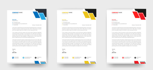 Wall Mural - Modern Business Letterhead Design Template