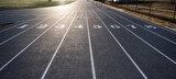 Fototapeta  - Numbered Lanes of a Track and Field Starting Point