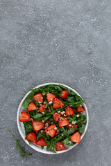 Wall Mural - Diet summer strawberry salad