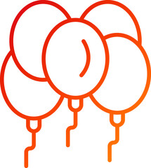 Wall Mural - Balloons Icon Style