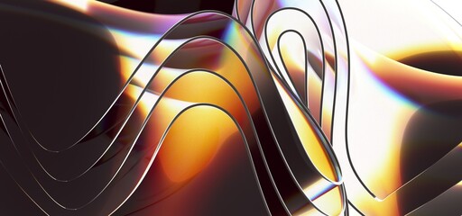 Poster - Creative concept fluid colors backgrounds. Trendy Vibrant Fluid Colors. 3d render