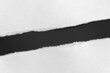 © ooddysmile - white torn paper on black background. collection paper rip
