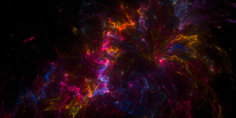 Wall Mural - banner star field background . starry outer space background texture . colorful starry night sky out