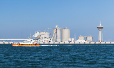 Ras Al Khair port view, Saudi Arabia