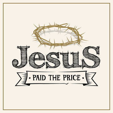 Jesus Paid the Price Hand drawn calligraphy lettering