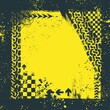 © longquattro - Grunge black and yellow tire track frame