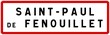 Panneau entrée ville agglomération Saint-Paul-de-Fenouillet / Town entrance sign Saint-Paul-de-Fenouillet