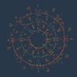 © longquattro - Abstract runes colorful background