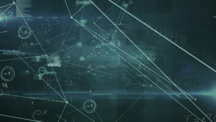 Poster - Animation of network of connections with equations and data processing