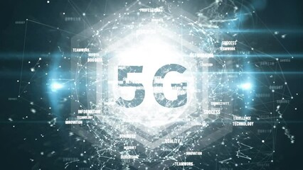 Poster - Animation of 5g textover network of connections