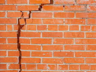 brick wall cracked, brick wall cracked with mounting foam