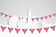 union jack jubilee bunting & London skyline concept