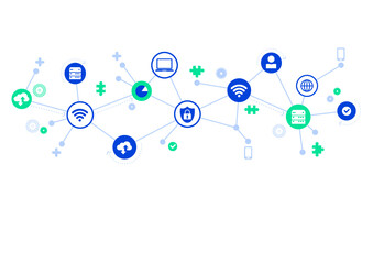 Cloud Computing Technology Concept - Digital Connections and Geometric Network Mesh