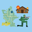 © Gstudio - three ukraine conflict icons