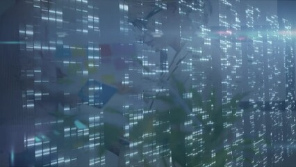 Aufkleber - animation of glowing lights over talking business people