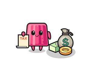 Sticker - Character cartoon of jelly as a accountant