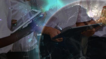 Poster - Animation of networks of connections over diverse schoolchildren using tablets