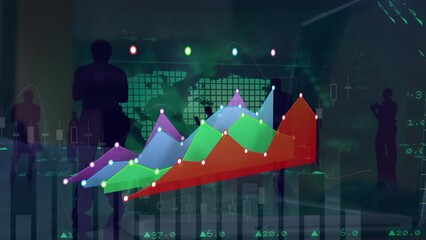 Poster - Animation of financial data processing over people