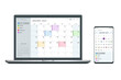 Calendar Planner Organization Management. Digital Electronic Calendar Event Appointment On Screen