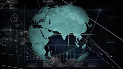 Poster - Animation of network of connections over dark background