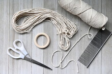 Cotton Cord Supplies Used For Macrame Crafts