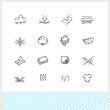 A set of icons for the absorbent material. Perfect for feminine pads, baby diapers, tissues, napkins and etc. EPS10.	