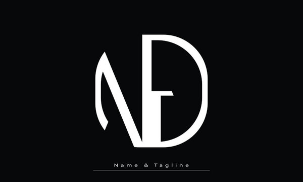 Alphabet letters Initials Monogram logo NJ , JN