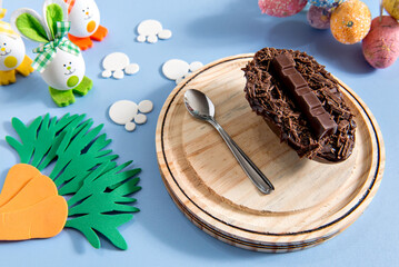 Wall Mural - Chocolate filled egg, easter concept