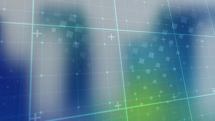 Poster - Animation of markers over screens and grid background