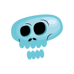 Sticker - skull icon flat