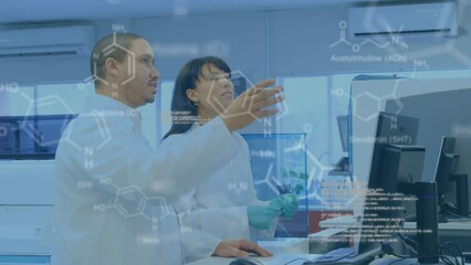 Poster - Animation of scientific data processing over diverse scientists in laboratory