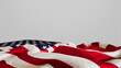 © RocknRoller Studios - Memorial Day Banner. Premium Holiday Background featuring USA Flag Isolated on White with Copy-Space.