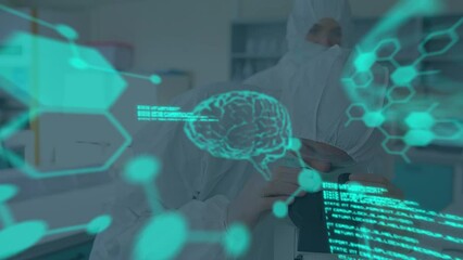 Poster - Animation of data processing over diverse male and female scientists