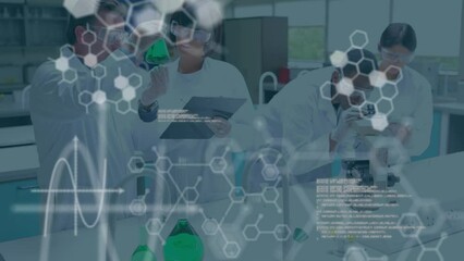 Poster - Animation of data processing over diverse male and female scientists