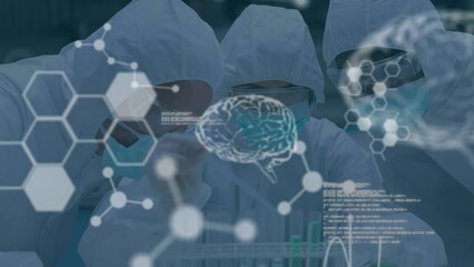 Poster - Animation of data processing over diverse male and female scientists