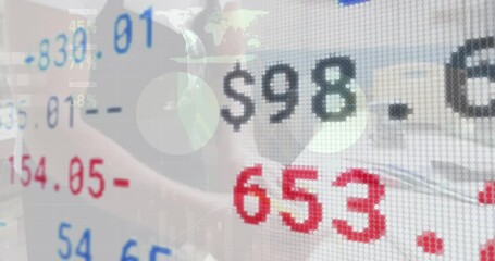 Poster - Animation of stock market over diverse people