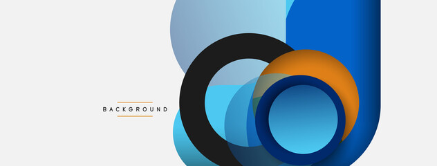 Circle and round shapes abstract background. Vector illustration for wallpaper banner background or landing page