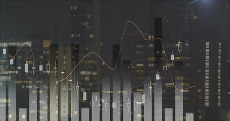 Poster - Animation of data processing over cityscape