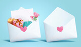 3d love letter envelopes