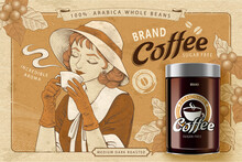 Canned Coffee Beans Ad